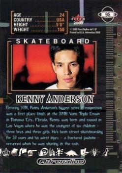 2000 Fleer Adrenaline - Gold #95 Kenny Anderson Back